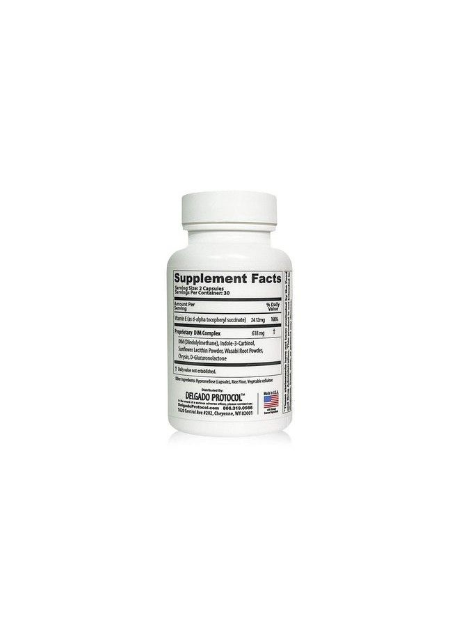 The Delgado Protocol for Health - Estroblock Pro Triple Strength 60 Capsules Dim & Indole 3Carbinol For Natural Hormonal Hormone Balance Acne Anti Toxic Estrogen Aromatase Inhibitor Blocker. Soy Free Dairy Free Nongmo (1) - Image 1
