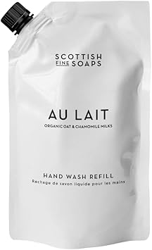 Scottish Fine Soaps Au Lait Hand Wash Refill 12L EcoFriendly Large Hand Soap Refill Pouch with Milk Extracts and Panthenol 1200ml - Image 1