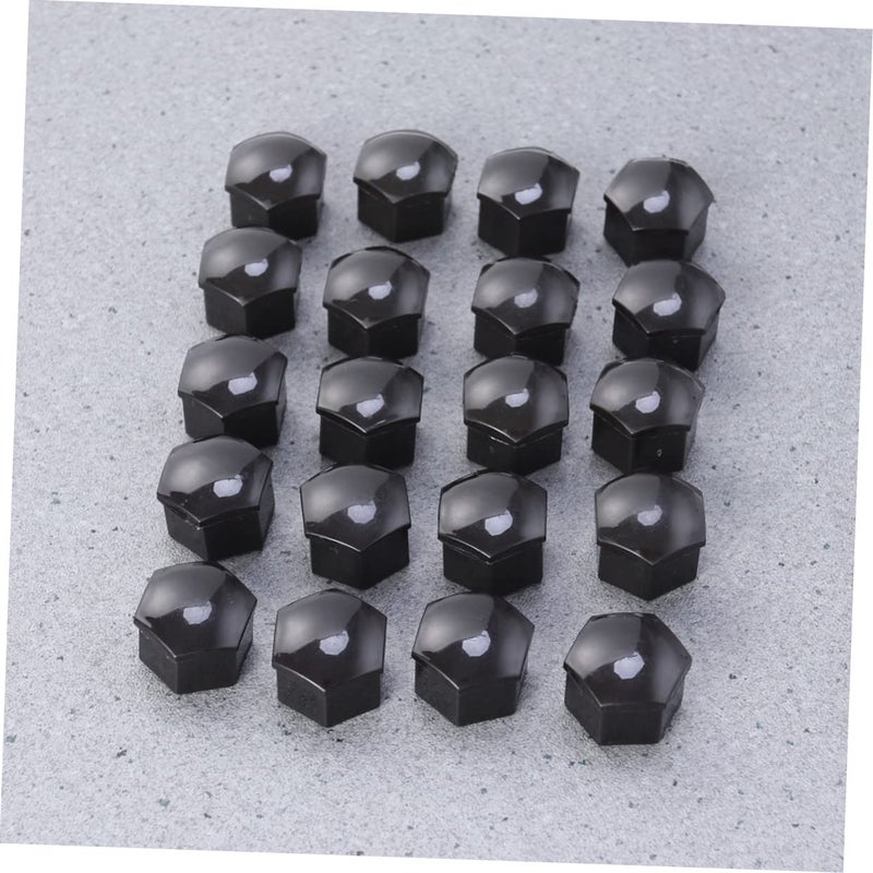 Black Wheel Lug Nut Covers with Clips Easy Installation Anti Corrosion Durable Bolt Caps - Image 5