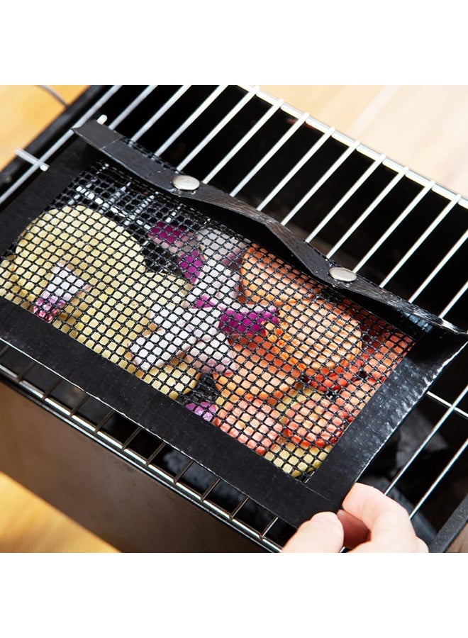 IBAMA Reusable Non-Stick Mesh Grill Bag High-Temperature Resistant Teflon BBQ Bag for Grilling & Baking Easy Flip, Fireproof, BPA-Free, Perfect for Meat, Vegetables & Seafood - Image 3