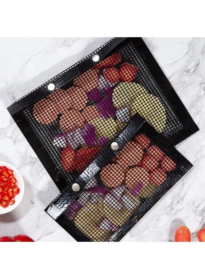 IBAMA Reusable Non-Stick Mesh Grill Bag High-Temperature Resistant Teflon BBQ Bag for Grilling & Baking Easy Flip, Fireproof, BPA-Free, Perfect for Meat, Vegetables & Seafood - Image 2