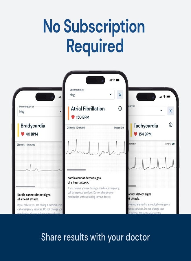 AliveCor KardiaMobile 1-Lead EKG Monitor, Medical-Grade FDA-Cleared Personal Heart Monitor, Detects Normal, AFib & Arrhythmias, 30 Second Results, Works with Most Smartphones, HSA&FSA Eligible - Image 3