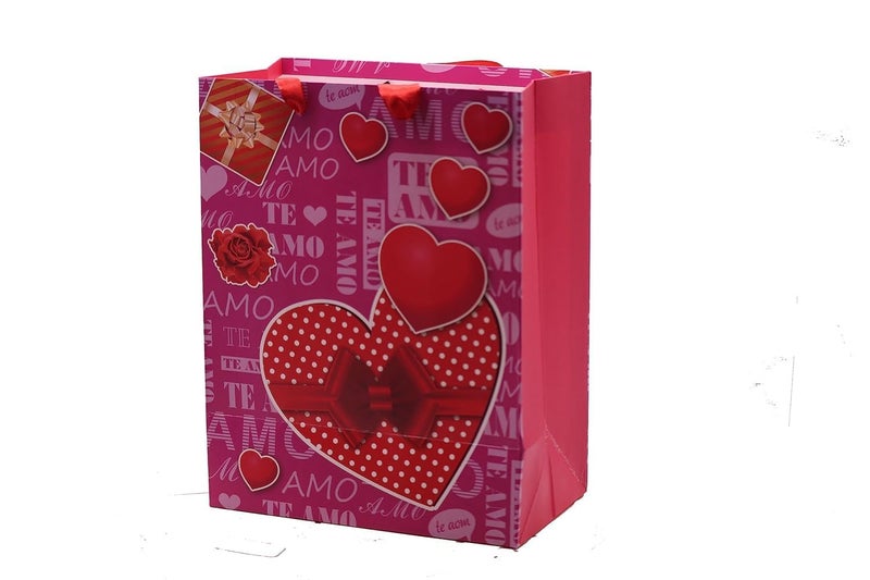 LEKORED 3D Multi Valentines Day Rose Love Cardboard Gifts Paper Bags for Gifting People with Rich Taste on CollageSchoolAnniversaryBirthday Parties and Wedding Candy BagSet of 4 - Image 3
