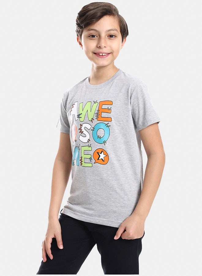 DIADORA Boys Printed Cotton T-Shirt - Image 2