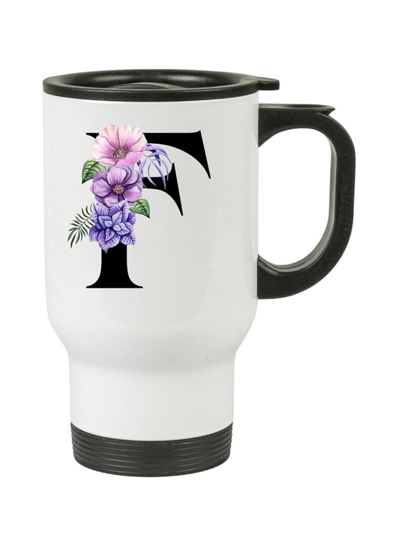 PRINTSHOP4ME Initial Designs Travel Mug-Birthday Gifts For Friends-Gifts For Family-Stainless Steel Initial Letters Printed In Travel Mug  - Image 2