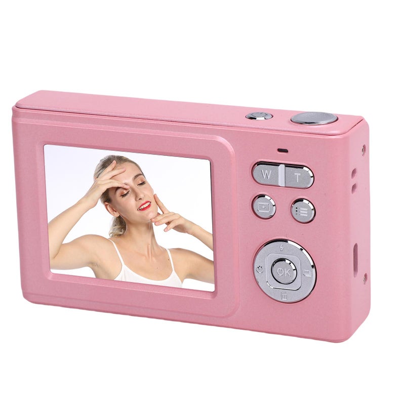 Digital Camera 48MP 1080P Video Recording 5x Digital Zoom AF Autofocus 2.4 Inch Screen Compact Video Camera for Student Travel Party Pink - Image 5