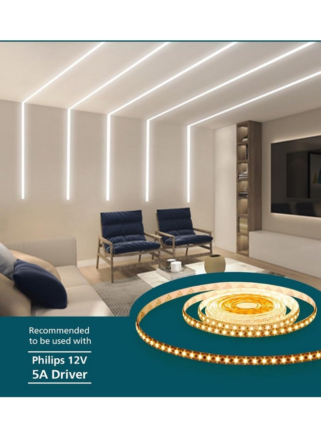 PHILIPS LED Profile Light for Ceiling | 5-Meter 120 LED Strip Light for Home Decoration | Even Glow, Warm White | Pack of 4 (Driver Required Separately) - Image 3