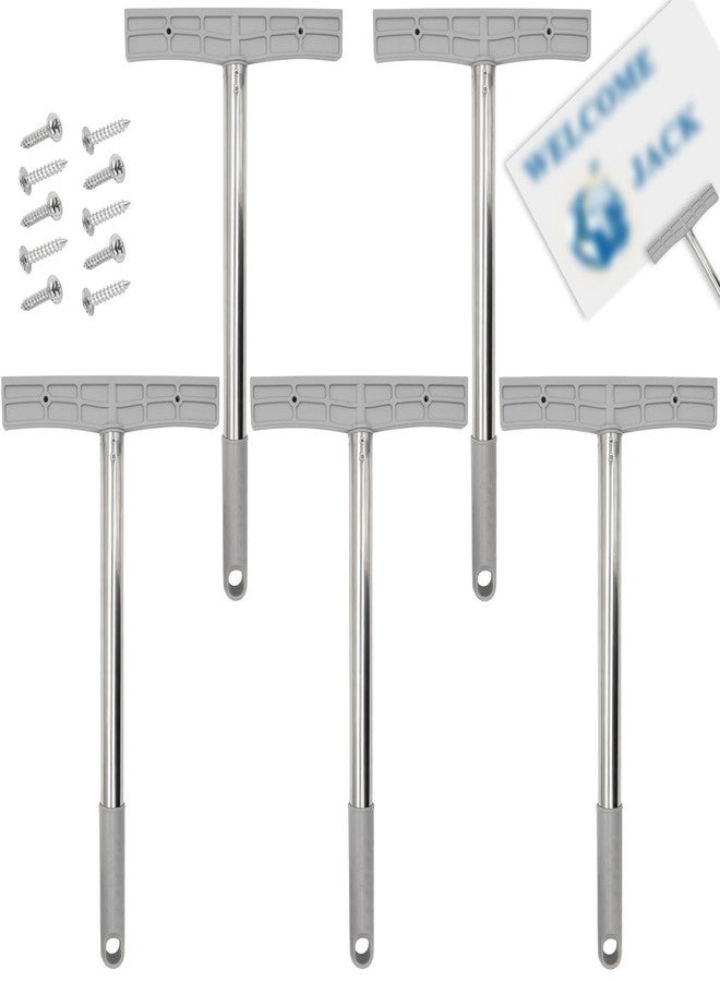 Niuohoy 5 Pcs Handheld Sign Holder Handheld Sign Stands with Screws Stainless Steel Hand Held Billboard Sign Stands for Sports Meetings Exhibition Welcome Leader Tour Guide Parade, No Signboard - Image 1