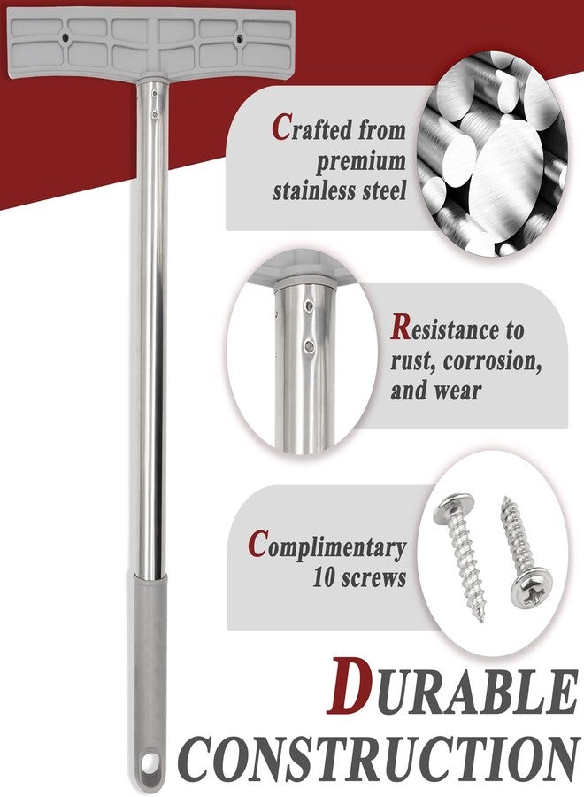 Niuohoy 5 Pcs Handheld Sign Holder Handheld Sign Stands with Screws Stainless Steel Hand Held Billboard Sign Stands for Sports Meetings Exhibition Welcome Leader Tour Guide Parade, No Signboard - Image 3