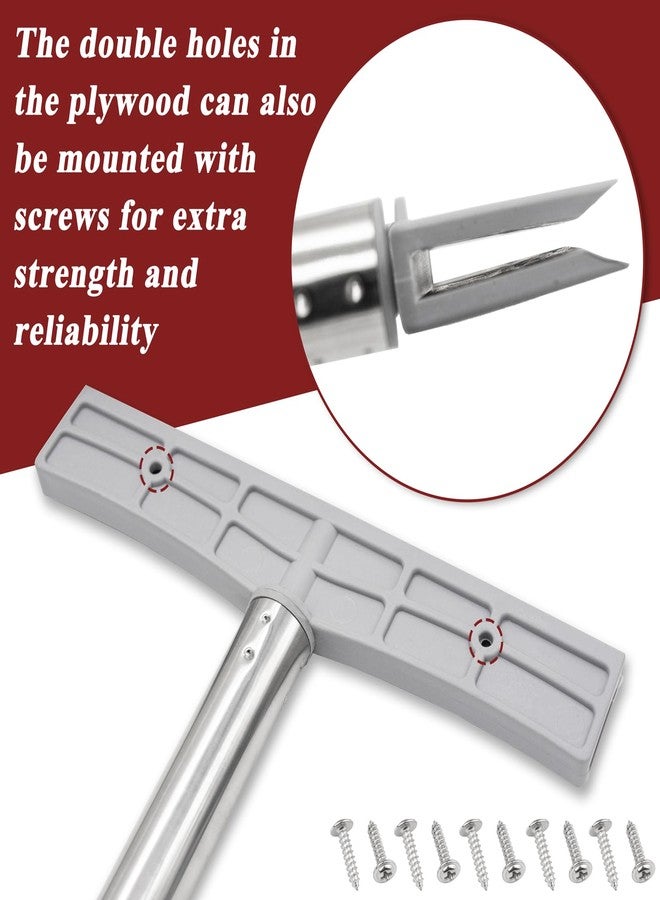 Niuohoy 5 Pcs Handheld Sign Holder Handheld Sign Stands with Screws Stainless Steel Hand Held Billboard Sign Stands for Sports Meetings Exhibition Welcome Leader Tour Guide Parade, No Signboard - Image 4