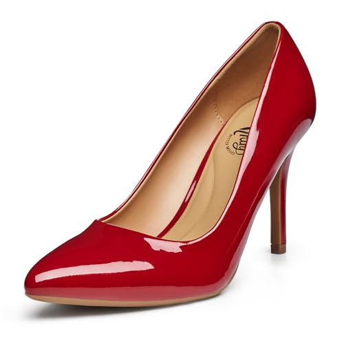 Trary Women’s High Heel Dress Pump Pointed Toe Shoe Classic Office Special Dressy Casual - Image 1