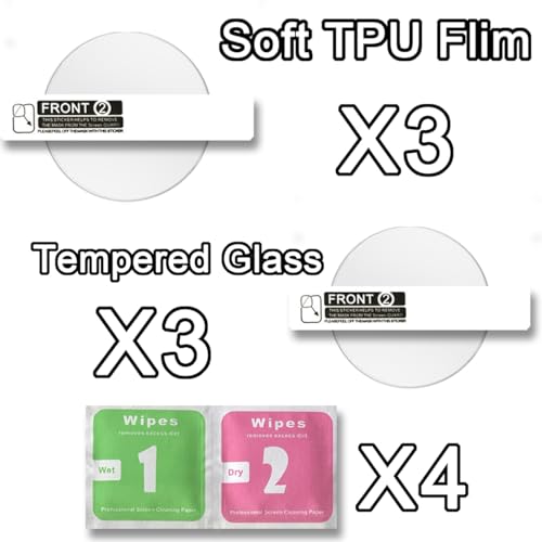Ocdin Blancpain X Swatch Premium Screen Protector Watch Protective Film Set Anti Scratch Crystal Soft Cover Film and Tempered Back Film (3 TPU& 3 Glass) - Image 2