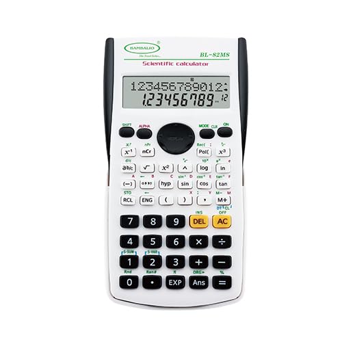 Bambalio BL-82MS White 240 Functions and 2 Line Display Scientific Calculator, 3 Years Warranty. - Image 1