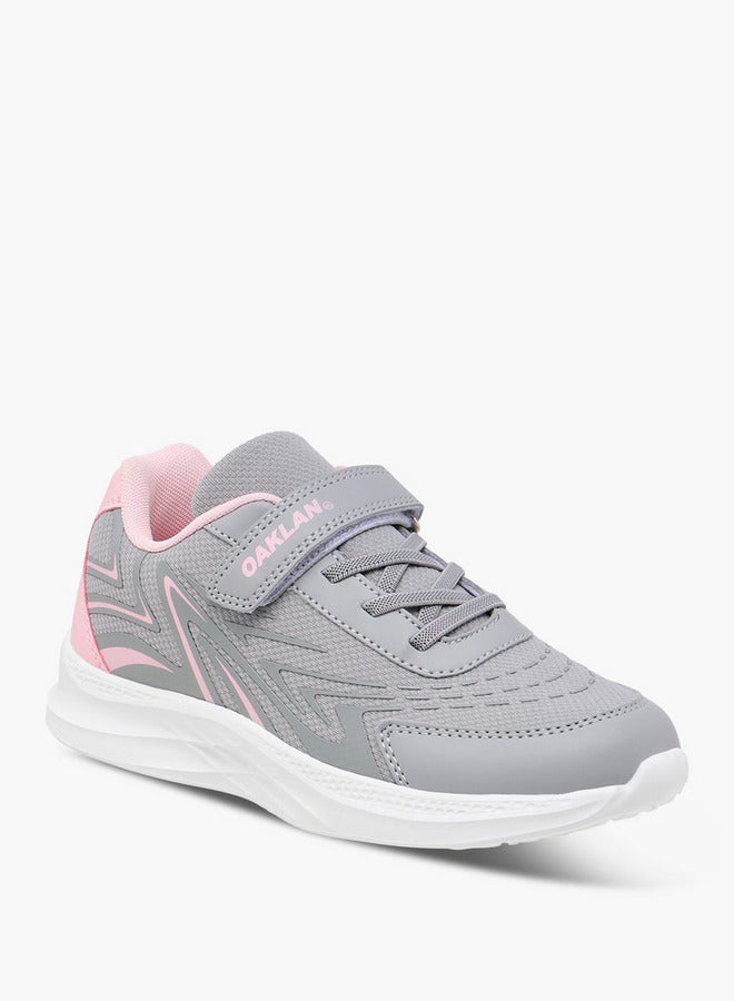 Oaklan by Shoexpress Girls Panelled Sports Shoes with Hook and Loop Closure  - Image 2
