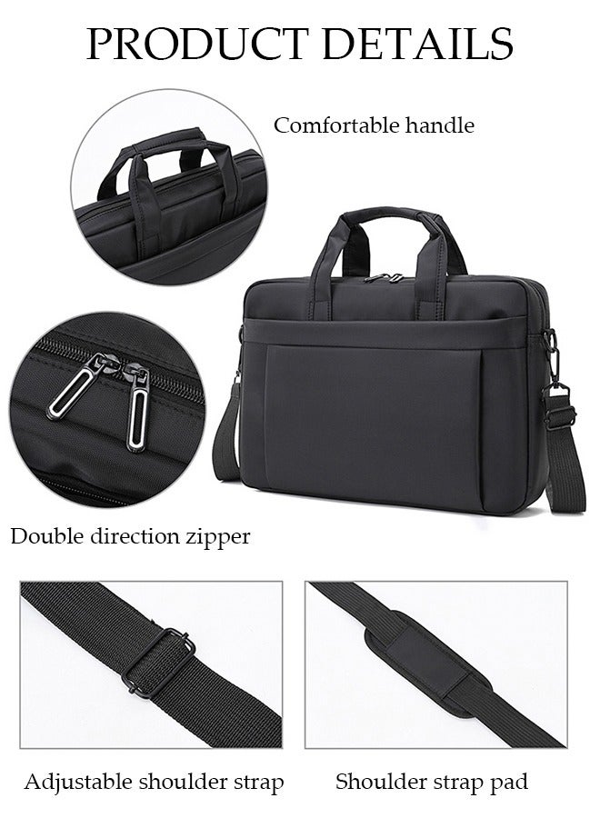 DUNISO 15 Inch Laptop Bag with Multi Compartment Lightweight Laptop Hand Bag Crossbody Bag Travel Business Briefcase Water-Resistant Dust-proof Shoulder Messenger Bag for Men and Women Work Office - Image 3