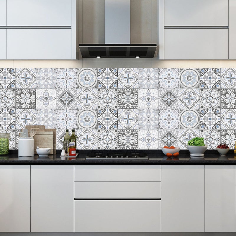 🏠 ملصقات حائط مقاومة للماء بألوان متعددة مقاس 15x15 سم مربع - Image 3
