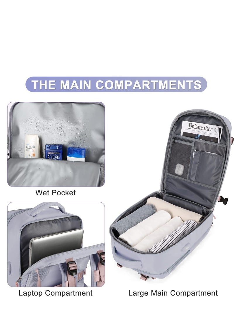 KASTWAVE Travel Backpack,Flight Approved Carry On Backpack for International Travel Bag, Water Resistant Durable 15.6” Laptop Backpacks,Large Daypack Business Weekender Luggage Backpack for Men Women - Image 3