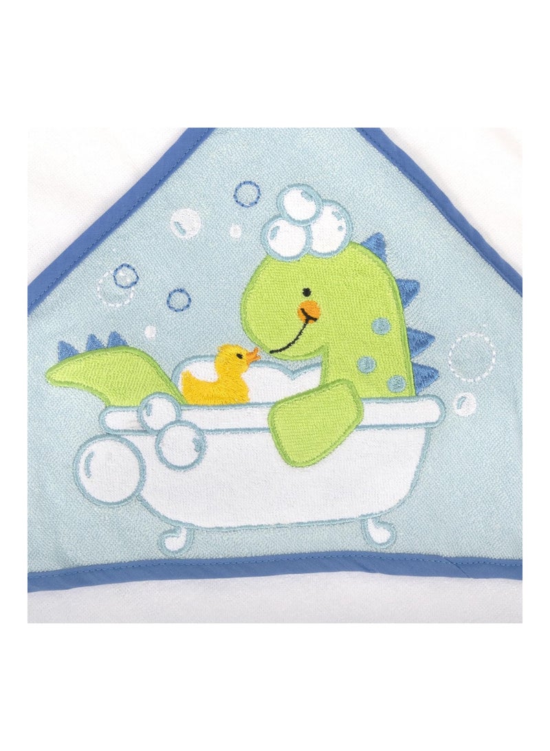 Baby Essentials Baby Hooded Towel And Washcloth Set For Infants, Boys And Girls 6 -12 Months (Refreshed Rex) - Image 2