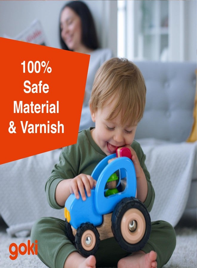 Goki Wooden Tractor for Toddlers - Toy for 2 Year+ Old - Farm Vehicle for Toddlers 1-3 Push Toy for Early Learning and Imaginative Play - Designed with Love in Germany - Image 3