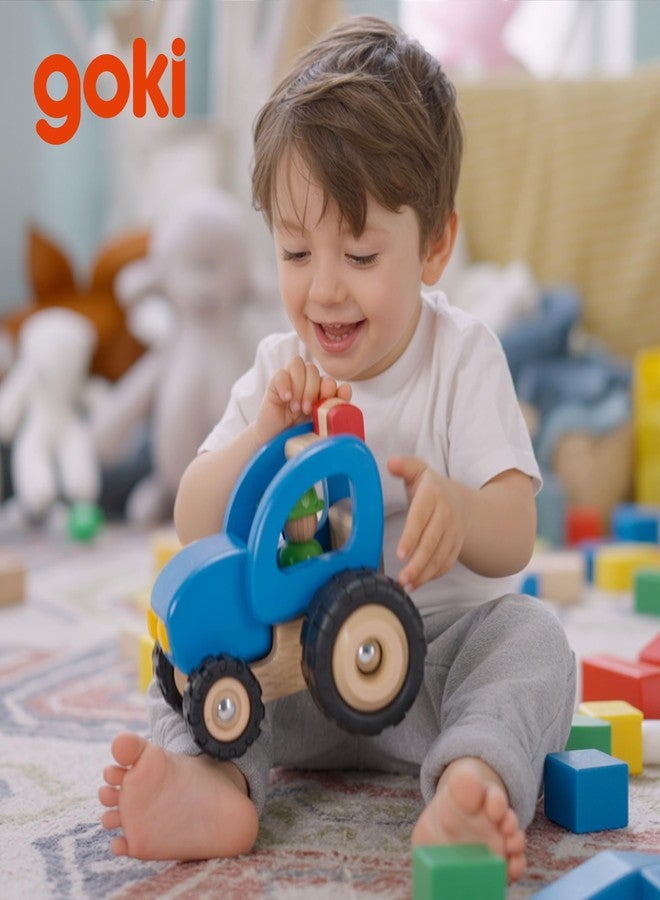 Goki Wooden Tractor for Toddlers - Toy for 2 Year+ Old - Farm Vehicle for Toddlers 1-3 Push Toy for Early Learning and Imaginative Play - Designed with Love in Germany - Image 4