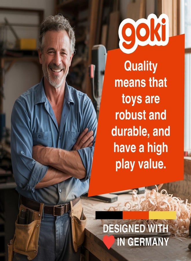 Goki Wooden Tractor for Toddlers - Toy for 2 Year+ Old - Farm Vehicle for Toddlers 1-3 Push Toy for Early Learning and Imaginative Play - Designed with Love in Germany - Image 5