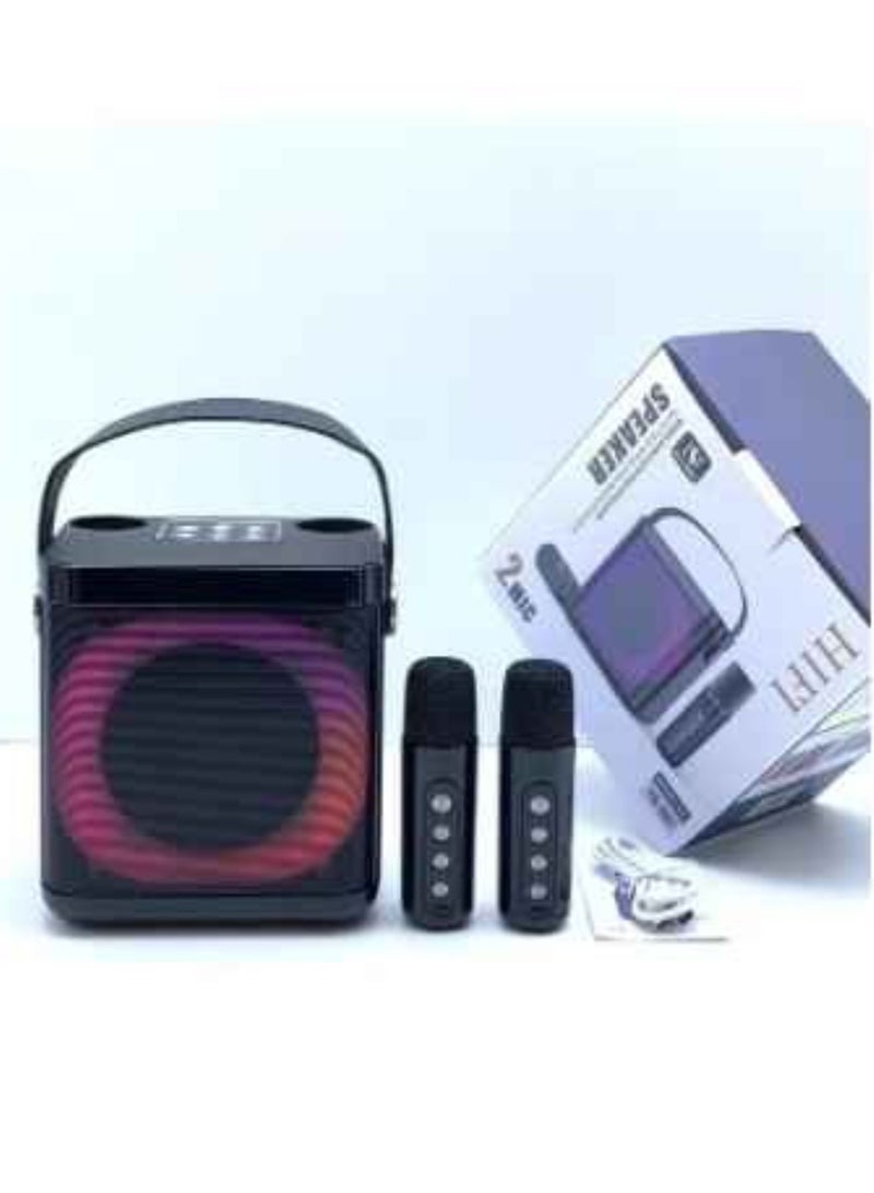 YS-307 Karaoke Bluetooth Speaker Dual Microphone Card Microphone Integrated K Song Bluetooth Subwoofer - Image 2