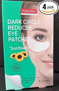 Purederm Dark Circle Reducer Eye Patches SUNFLOWER 4 treatments - Image 1