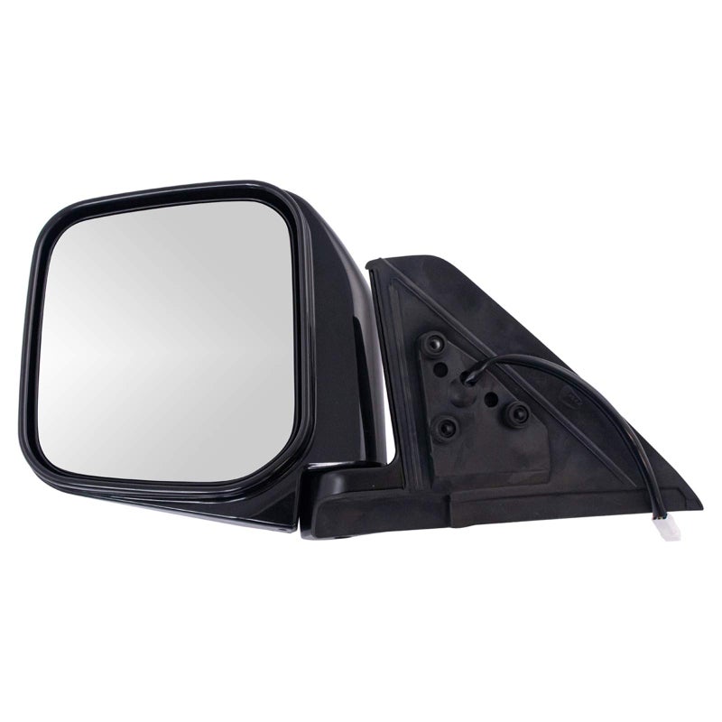 TRQ Driver Side Power Mirror Smooth Black Manual Folding Compatible with 20002004 Mitsubishi Montero Sport MI1320126