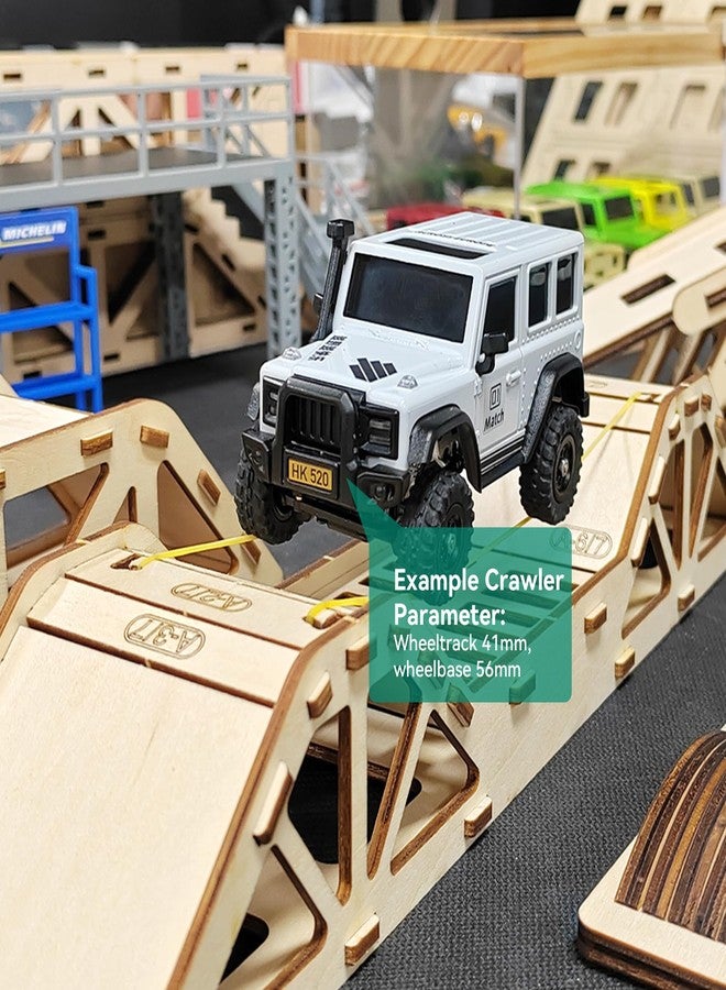 RunCam LDARC RC Crawler Obstacle Course: Climbing Kit with Canopy, Teeter Totter, Ramps, Rolling Roads for X43 Crawler/M58 Buggy RC Crawlers RC Cars - Image 3