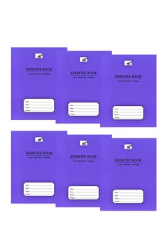 Psi 6-Piece Exercise Note Book Four Lined With One Side Plain 100 Pages  - Image 1