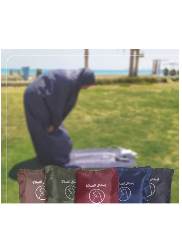 اسدال صلاة محمول مقاوم للماء خامة ووتر بروف مع جراب صغير (الوان متنوعة) - مناسب للسفر و للرحلات والمصايف - Image 2