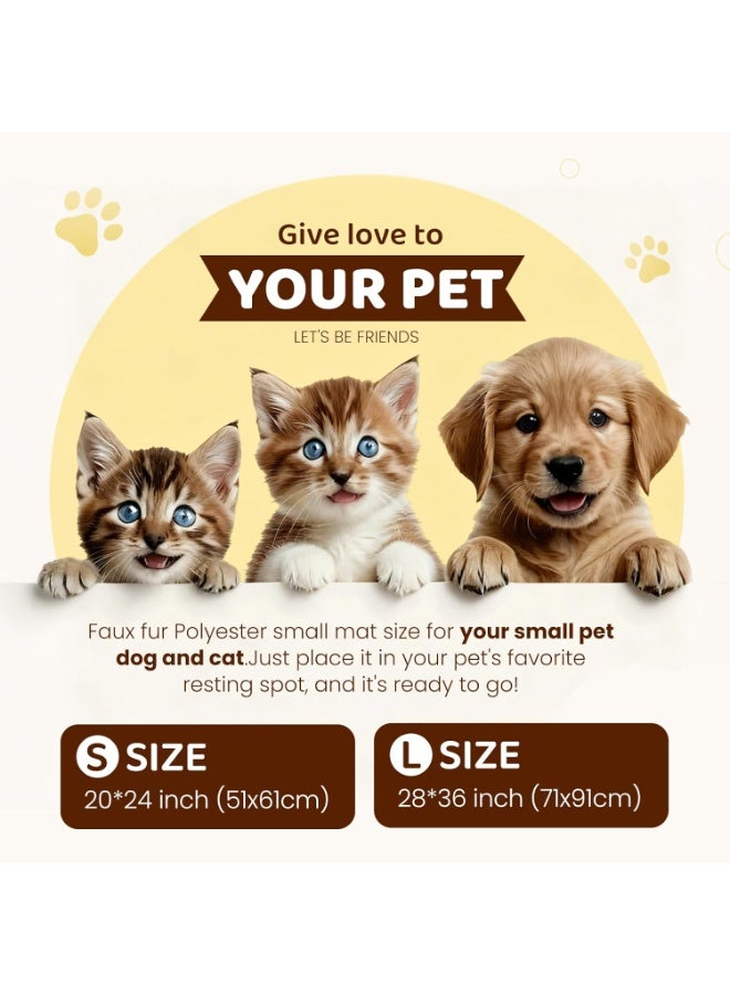 multi-functional Self Warming Cat Bed for Cats and Small Dogs, 60x51 cm Washable Foldable Convertible Cat Beds for Indoor Cats, Soft Plush Autumn Winter Thermal Pet Bed for Kittens Puppies Rabbits - Image 4