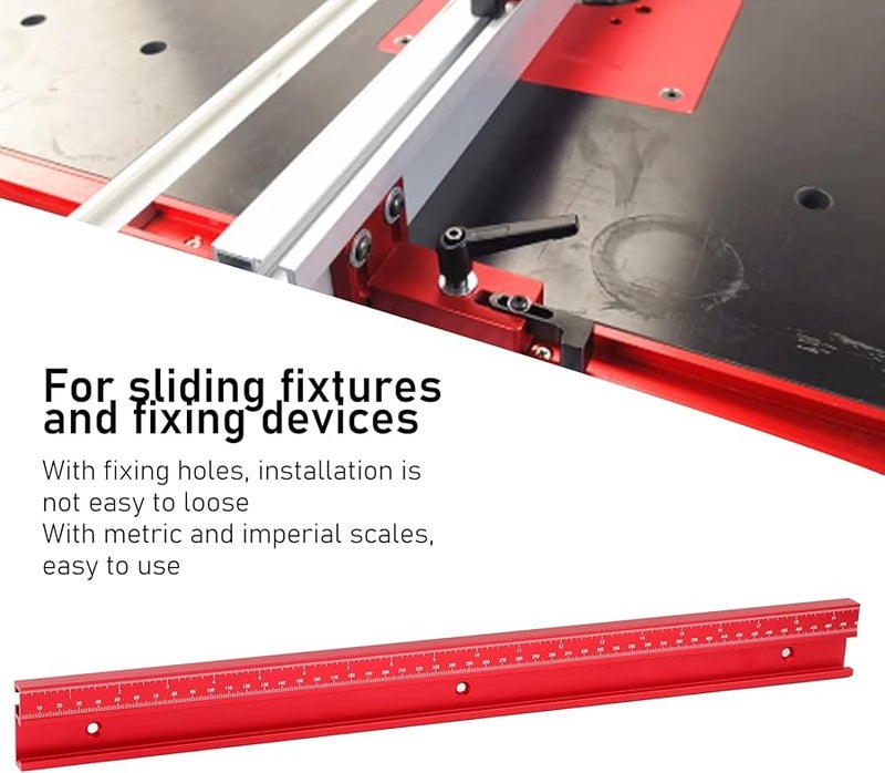 500 ملم مقبض دفع سكة توجيه من سبائك الألومنيوم لجهاز تثبيت النجارة لمنشار الطاولة - Image 3