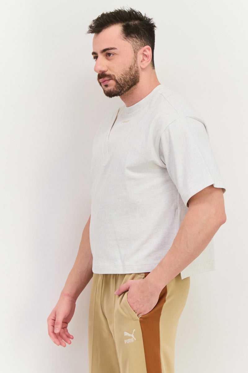 PUMA Men Relaxed Fit Short Sleeves Outdoor T-shirt, Light Grey - Image 4