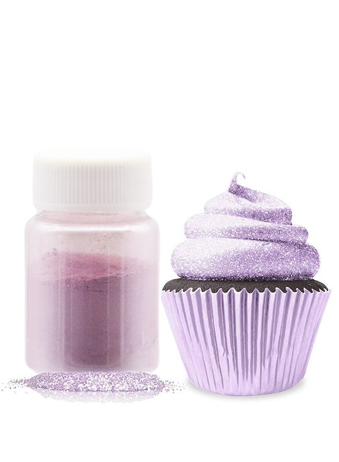 Edible Luster Dust, 1.5 Grams Baking Decoration Powder Food Grade Cake Dust Metallic Shimmer Food Coloring Powder for Baking, Fondant, Gumpaste, Chocolate, Candy, Drinks, Cookies - Purple - Image 1