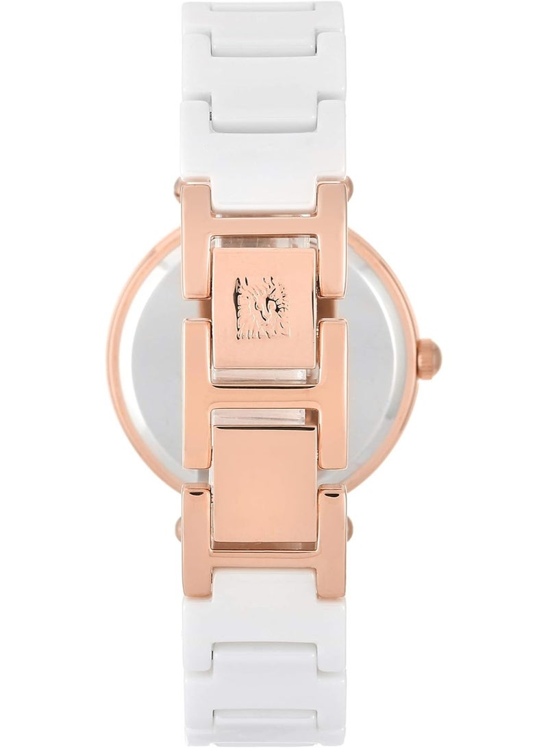 Anne Klein Women's Ceramic Bracelet Watch with Diamond Accent - Image 5