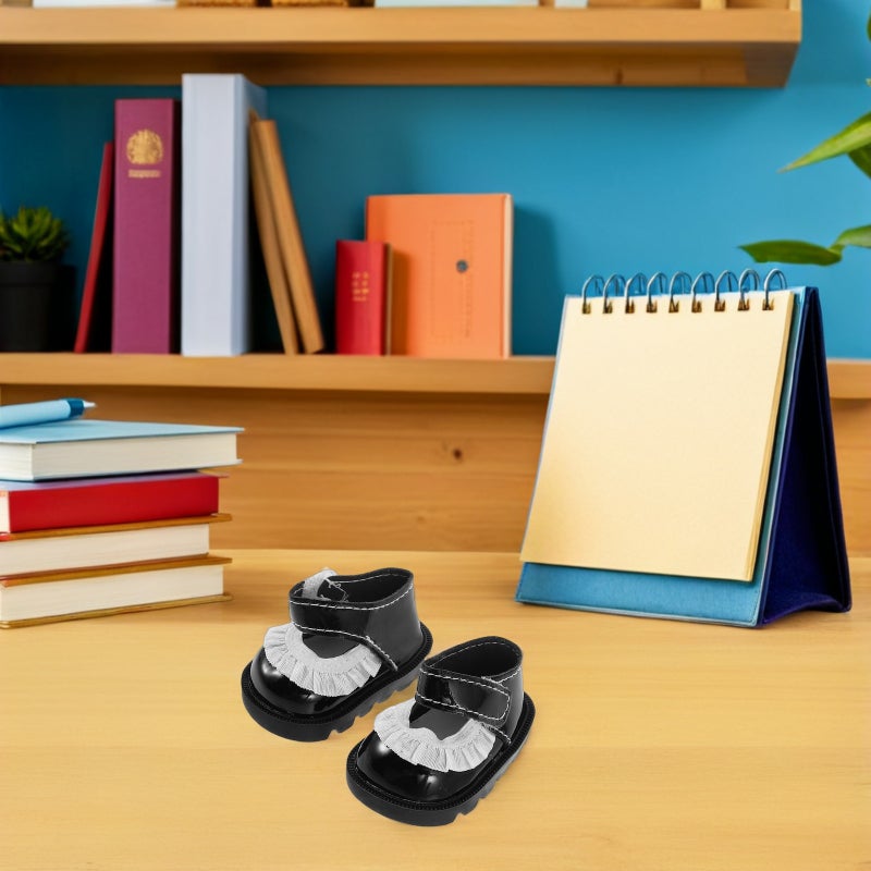 2 Pairs Miniature Doll Shoes Flower Lace Toy Shoes Dress Up Accessories for Mini House Scene Props Girls Supply - Image 5