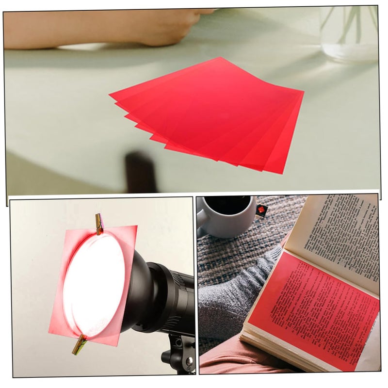 Color Correction Light Filter Film 5 Sheets Transparent Gels for Photography Creative Lighting Design - Image 5