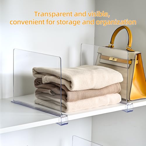 Uni HIMO Shelf Dividers，Vertical Purse Organizer for Closet，Thickened and Sturdy Shelf Organizer for Sweater, Shirts, Handbags,8" Tall x 11" (6 Pcs) - Image 4