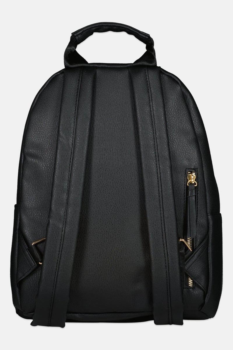 HALSTON Women Quilted Dome Backpacks 32 H x 27 L x 13 L cm, Black/Gold - Image 2