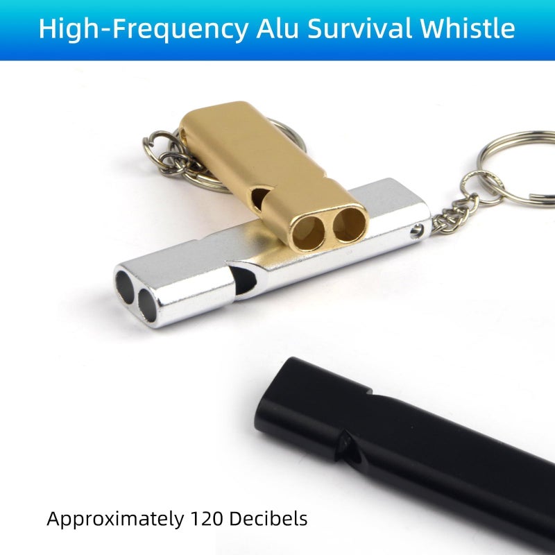 Pretwad Emergency Whistles, 3-Pack Safety Survival Whistles with Lanyard Keychain, Emergency Survival Whistle Loud, Hiking Safety Whistle for Outdoor Hiking Camping Hunting Rescue Lifeguard - Image 3