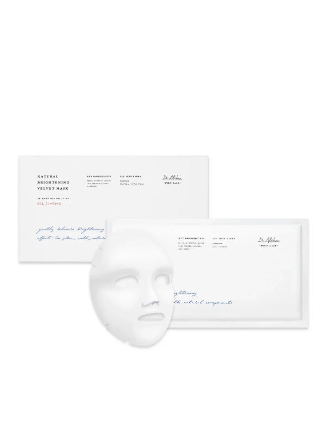 DrAlthea Natural Brightening Velvet Mask (6 Sheets) Hydrating & Radiance Boosting Sheet Mask for All Skin Types - Image 1