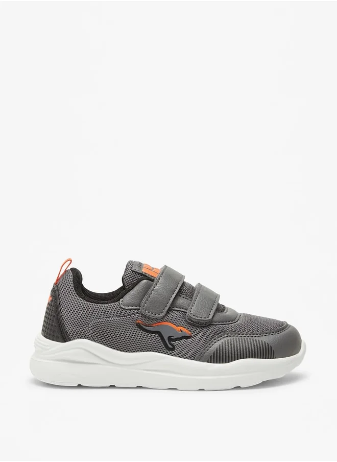 كانغاروس Boys Textured Sports Shoes with Hook and Loop Closure