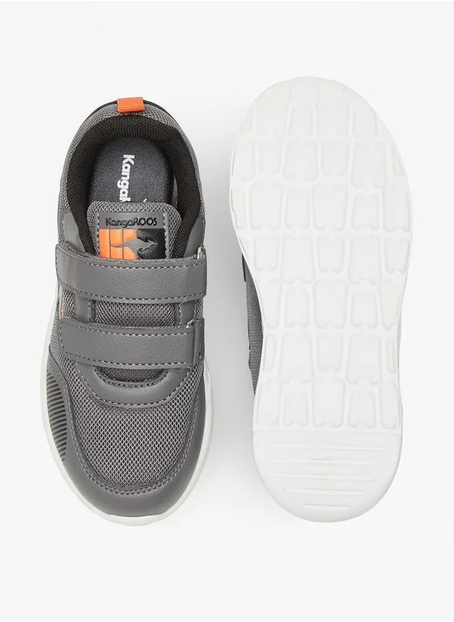 كانغاروس Boys Textured Sports Shoes with Hook and Loop Closure
