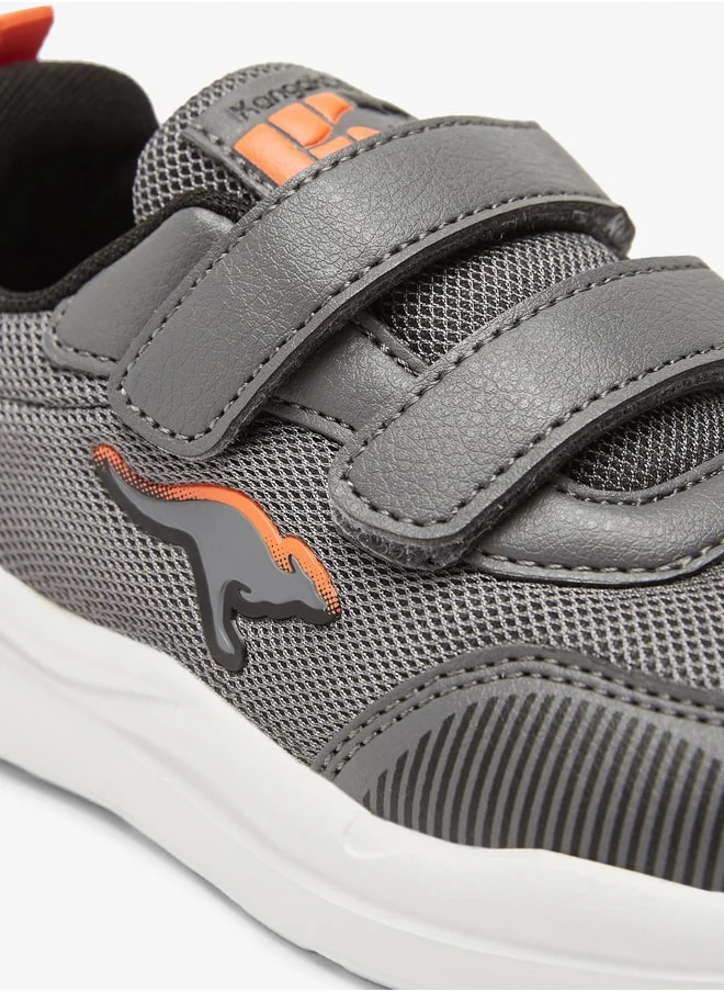 كانغاروس Boys Textured Sports Shoes with Hook and Loop Closure