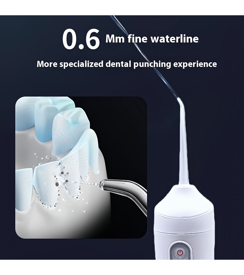 Onlyone Rechargeable Cordless Water Flosser White with Adjustable Pressure Dental Oral Irrigator for Home Travel - Image 5