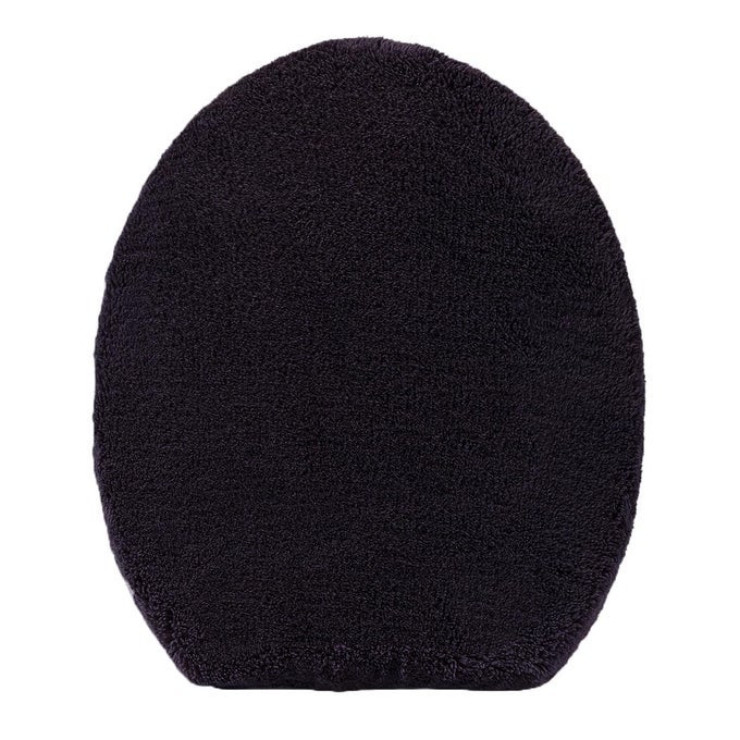 MICROFIBER TOILET LID COVER SOFT AND ABSORBENT COMFORTABLE BATHROOM TOILET LID COVER SEAT FITS MOST SIZE TOILET LIDS FOR BLACK