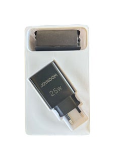 ماركة غير محددة شاحن سريع USB-C بقوة 25 وات مع شحن سريع PD ومتوافق مع معظم الهواتف - أسود  - Image 1