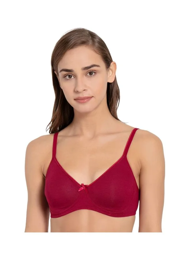 جوكي Jockey 1722 Women Wire free Non Padded Super Combed Cotton Elastane Stretch Medium Coverage Everyday Bra with Concealed Shaper Panel and Adjustable Straps