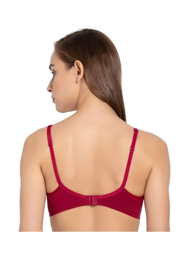 جوكي Jockey 1722 Women Wire free Non Padded Super Combed Cotton Elastane Stretch Medium Coverage Everyday Bra with Concealed Shaper Panel and Adjustable Straps